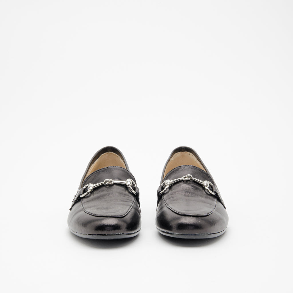 Mocassino donna in pelle nero