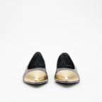 Ballerina nera in pelle