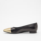 Ballerina nera in pelle