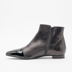 Stivaletto donna nero punta vernice