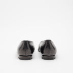 Ballerina nera in pelle