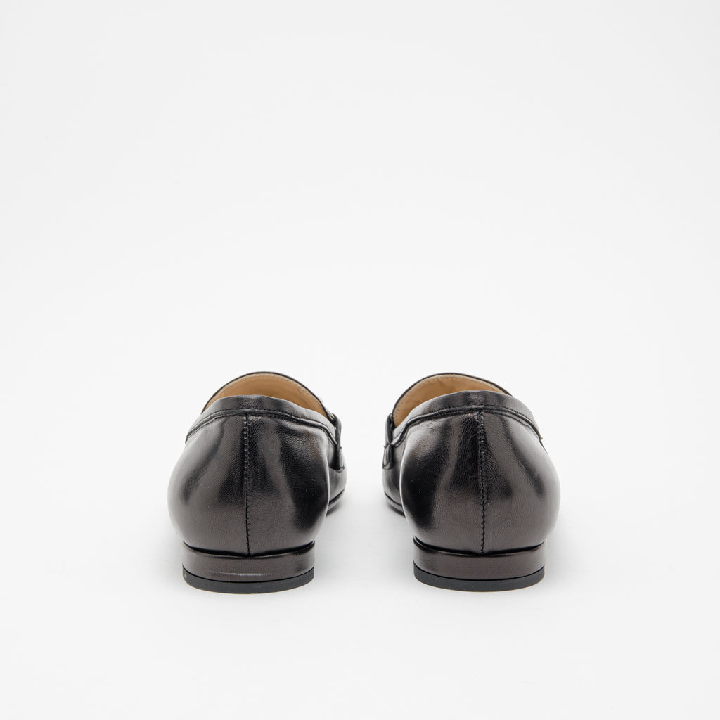 Mocassino donna in pelle nero